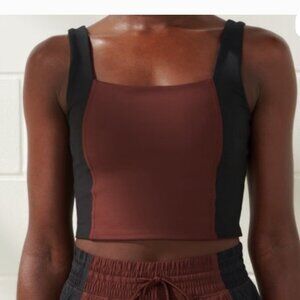 YPB brown and black sport bra sz S